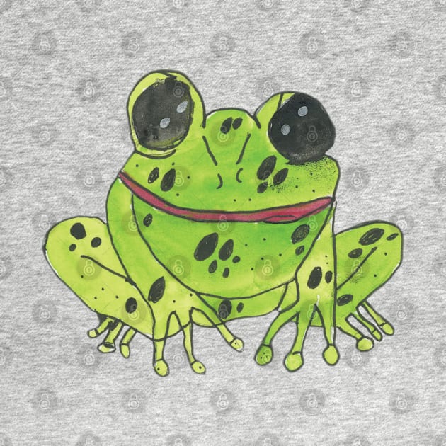 Green Speckled Frog by Platinumfrog